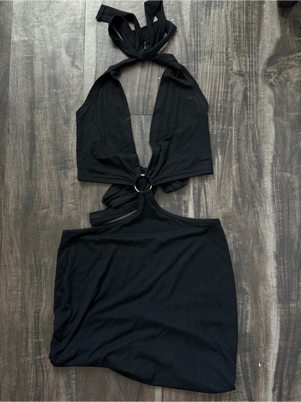 Outcast Black Halter Cutout Mini Dress